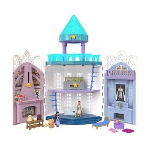 Disney Wish Rosas Castle Playset Dollhouse w/ 2 Posable Mini Dolls & Accessories
